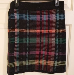 For the republic black plaid sweater skirt